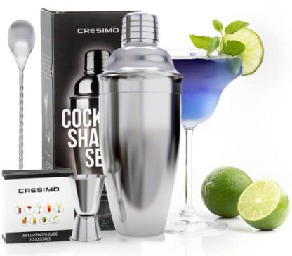 Large Cocktail Shaker 24oz Stainless Steel Martini Shaker