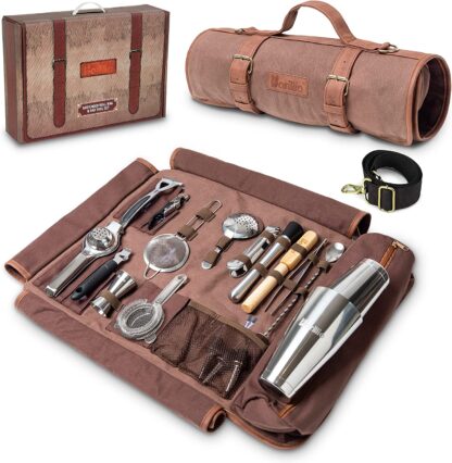 Barillio Bartender Bag Travel Bartender Kit Bag with Bar Tools